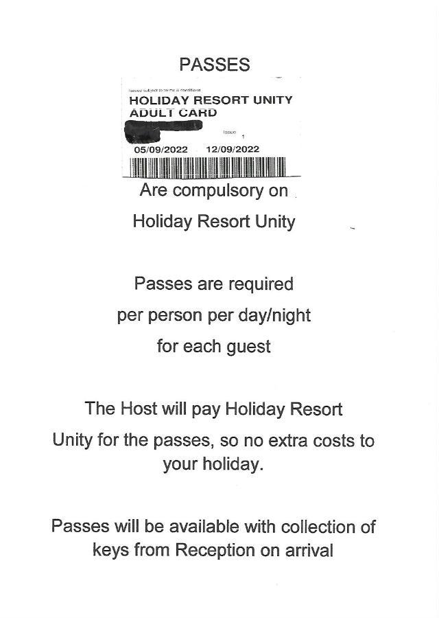 149 Holiday Resort Unity 3 Bedroom Passes Included Brean Exteriör bild