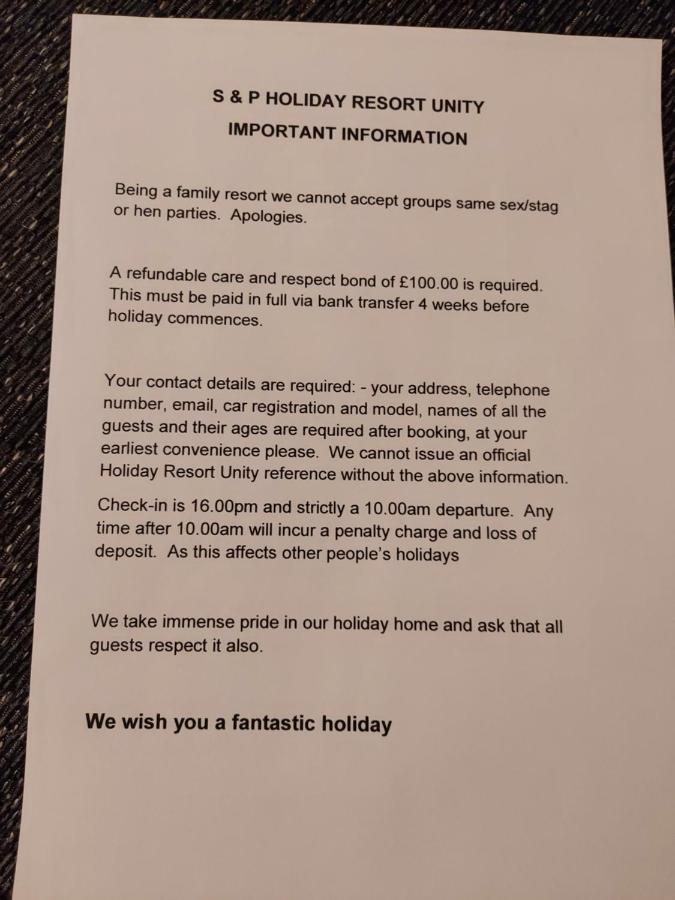 149 Holiday Resort Unity 3 Bedroom Passes Included Brean Exteriör bild